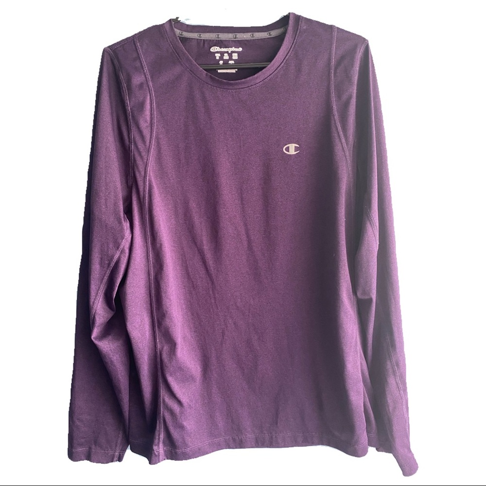 Champion purple athletic long sleeve shirt